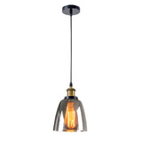 LÁMPARA COLGANTE CAMPANA DE VIDRIO THAIS BLACK / SIN FOCO