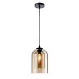 LÁMPARA COLGANTE CAMPANA DUAL DE VIDRIO MONTANA / SIN FOCO