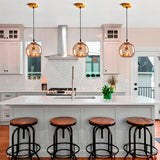 LÁMPARA COLGANTE BUBBLE DE VIDRIO JERSEY AMBAR / SIN FOCO