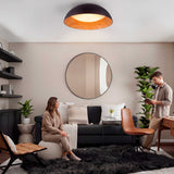 LÁMPARA DE TECHO LED TECA BLACK WOOD + CONTROL REMOTO