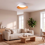 LÁMPARA DE TECHO LED TECA WHITE WOOD + CONTROL REMOTO