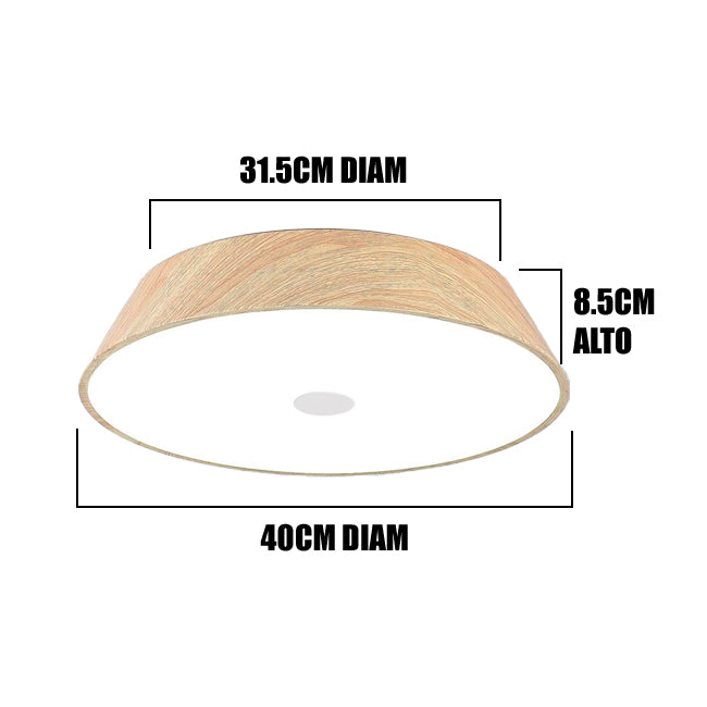 LÁMPARA DE TECHO BONNIE LED WOOD 40W + CONTROL REMOTO