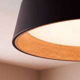 LÁMPARA DE TECHO LED NÓRDICA LINNEA BLACK WOOD + CONTROL REMOTO