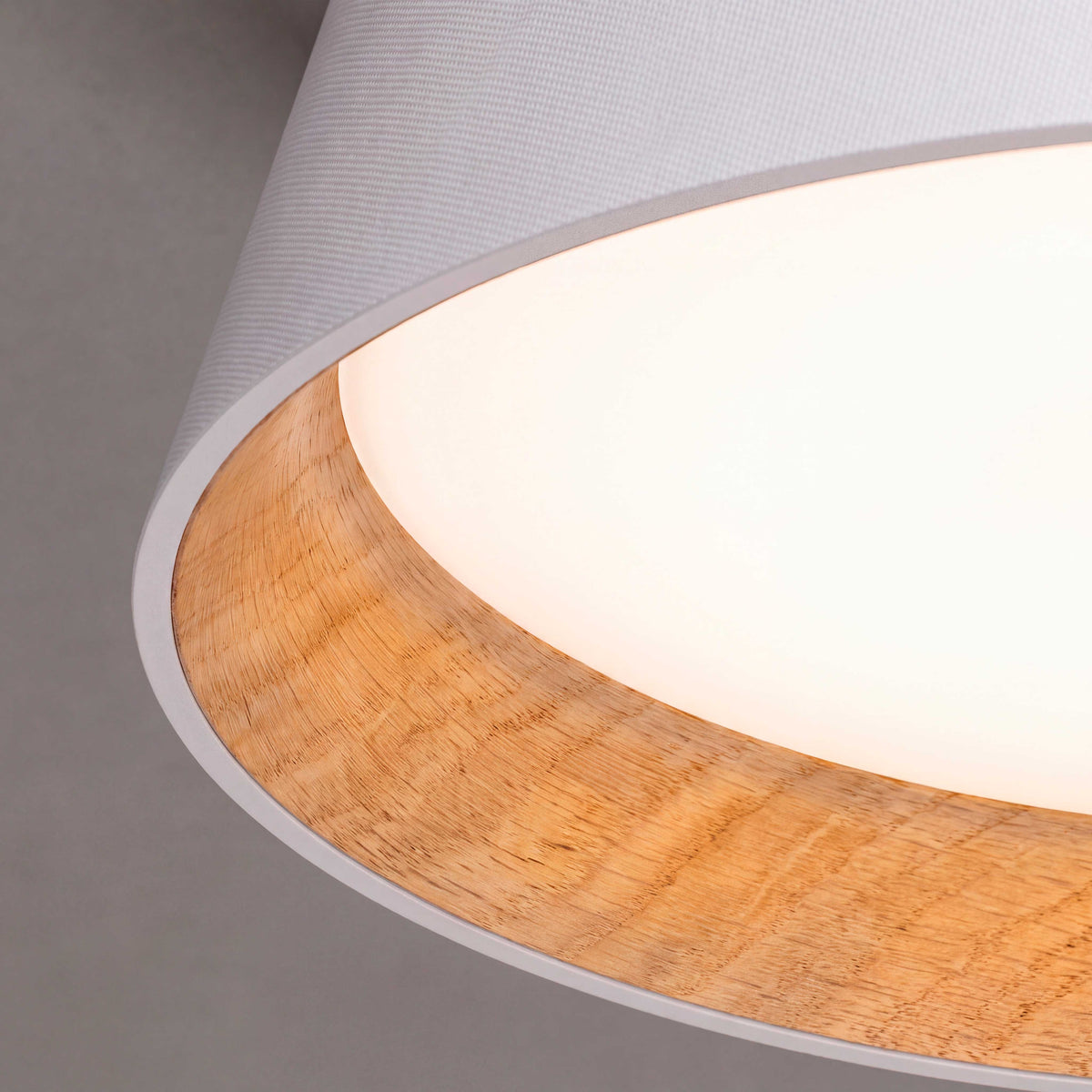 LÁMPARA DE TECHO LED NÓRDICA LINNEA WHITE WOOD + CONTROL REMOTO