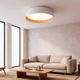 LÁMPARA DE TECHO LED NÓRDICA LINNEA WHITE WOOD + CONTROL REMOTO