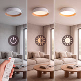 LÁMPARA DE TECHO LED NÓRDICA LINNEA WHITE WOOD + CONTROL REMOTO