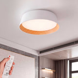 LÁMPARA DE TECHO LED NÓRDICA LINNEA WHITE WOOD + CONTROL REMOTO
