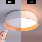 LÁMPARA DE TECHO LED NÓRDICA LINNEA WHITE WOOD + CONTROL REMOTO