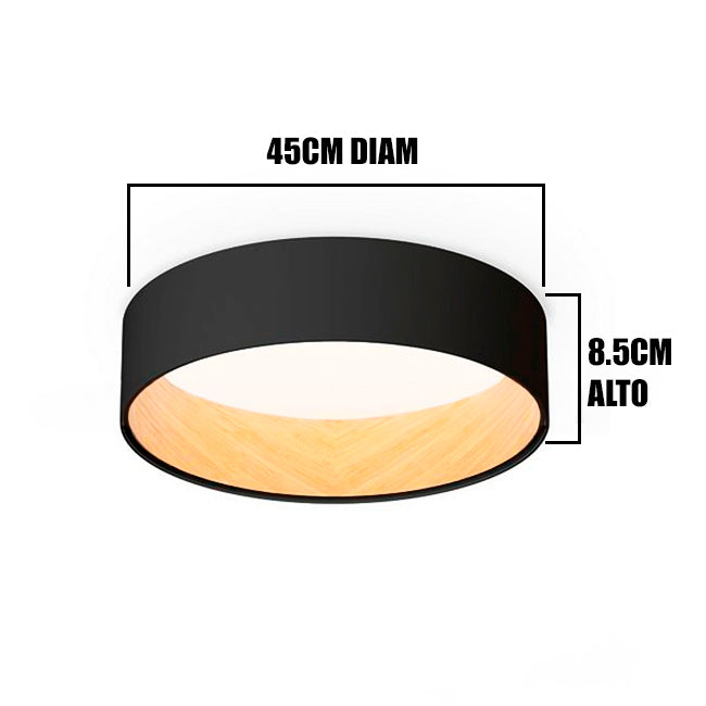 LÁMPARA DE TECHO ARTIKA BLACK AND WOOD 45W LED + CONTROL REMOTO