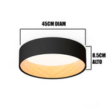 LÁMPARA DE TECHO ARTIKA BLACK AND WOOD 45W LED + CONTROL REMOTO
