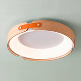 LÁMPARA DE TECHO LED FRIDA EFECTO MADERA + CONTROL REMOTO