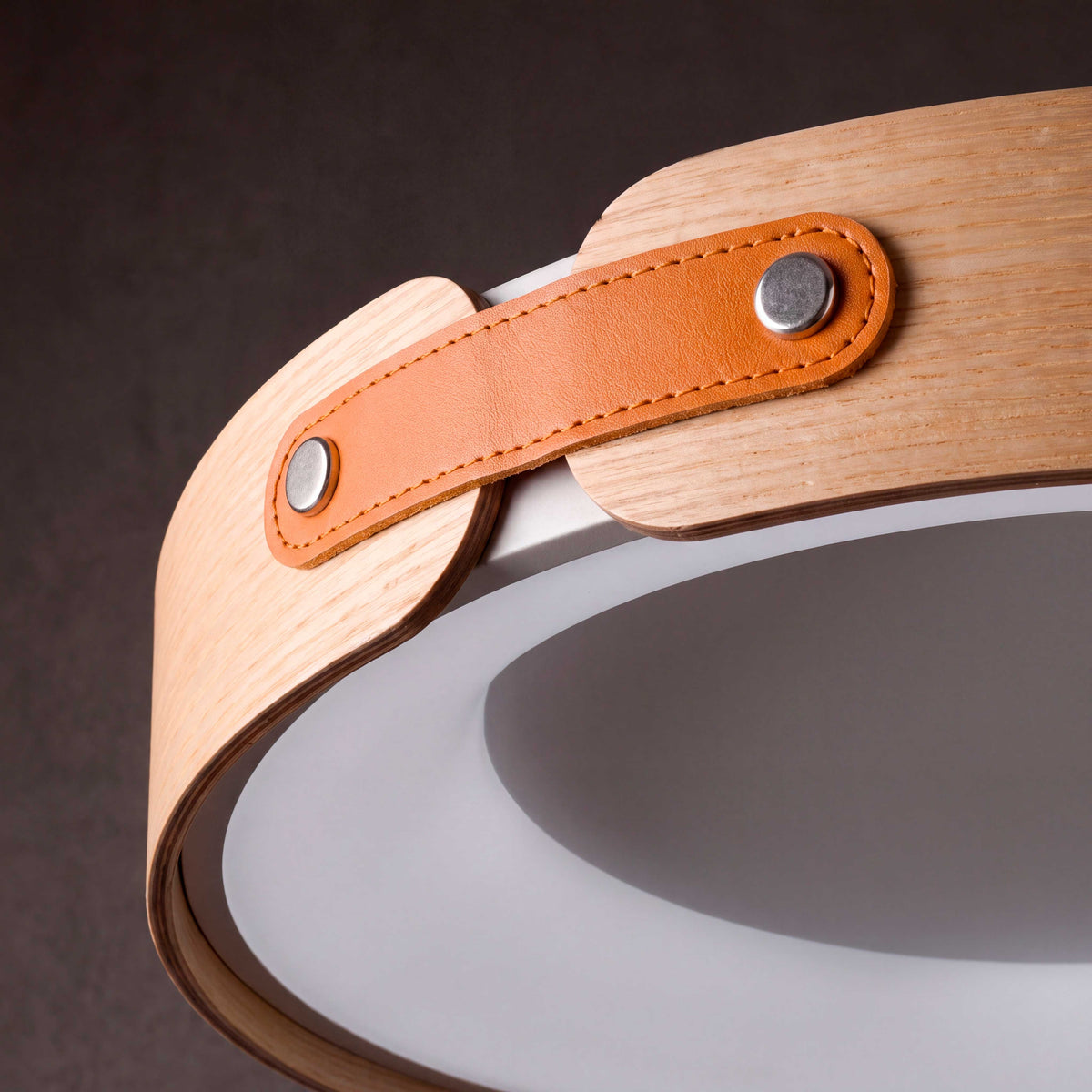 LÁMPARA DE TECHO LED FRIDA EFECTO MADERA + CONTROL REMOTO