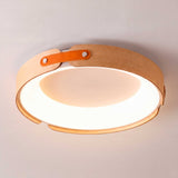 LÁMPARA DE TECHO LED FRIDA EFECTO MADERA + CONTROL REMOTO
