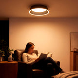 LÁMPARA DE TECHO LED SIENA BLACK GOLD + CONTROL REMOTO