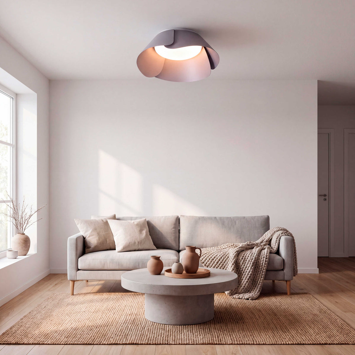 LÁMPARA DE TECHO LED TULIPA GREY + CONTROL REMOTO