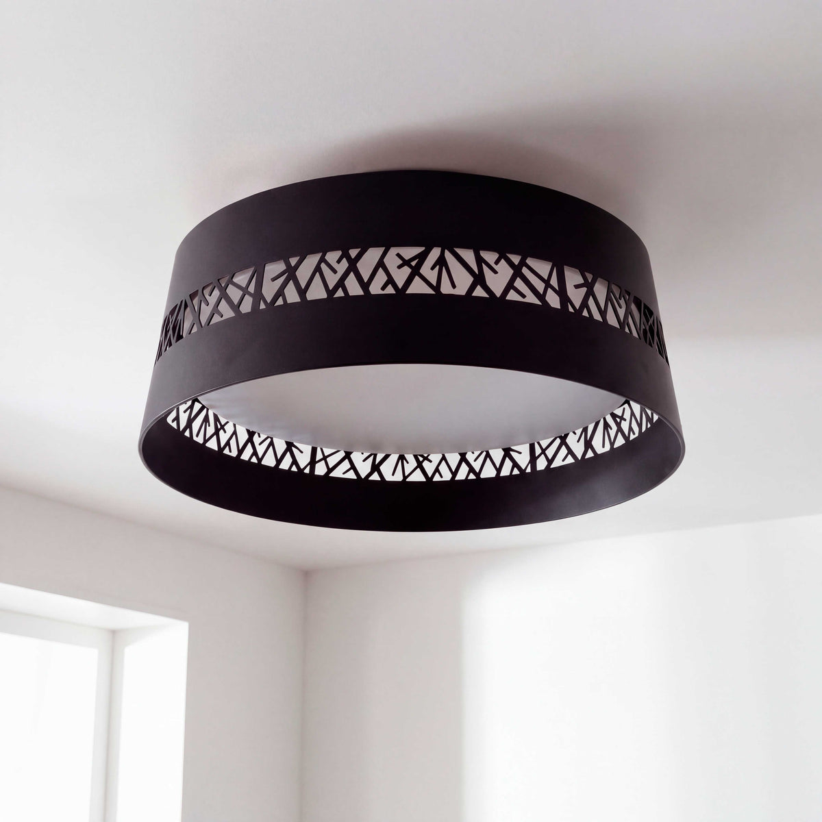 LÁMPARA DE TECHO LED SILVA BLACK + CONTROL REMOTO