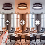 LÁMPARA DE TECHO LED SILVA BLACK + CONTROL REMOTO
