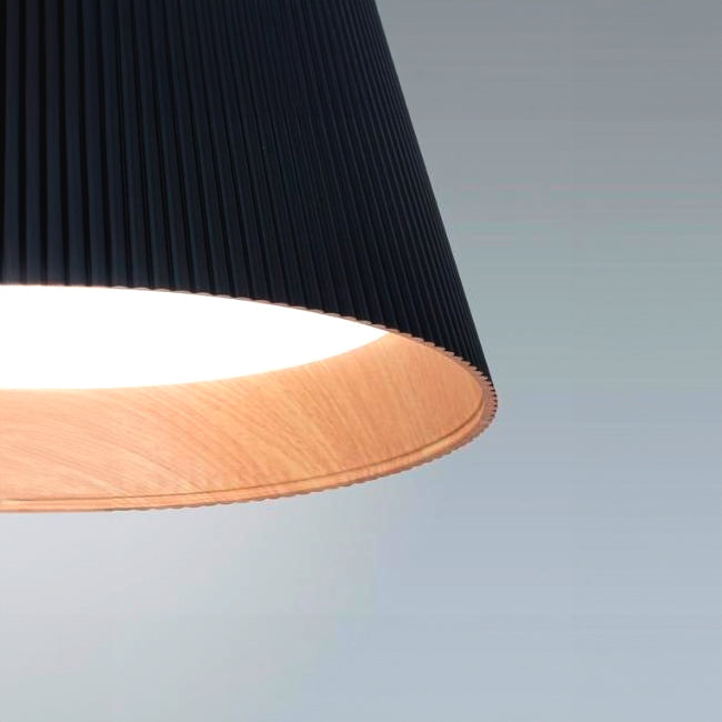 LÁMPARA DE TECHO DEVORA LED BLACK AND WOOD 36W + CONTROL REMOTO