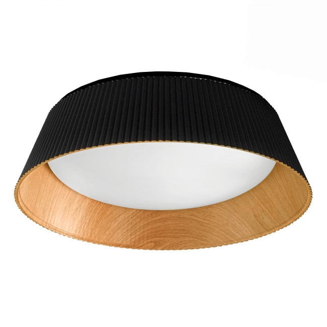 LÁMPARA DE TECHO DEVORA LED BLACK AND WOOD 36W + CONTROL REMOTO