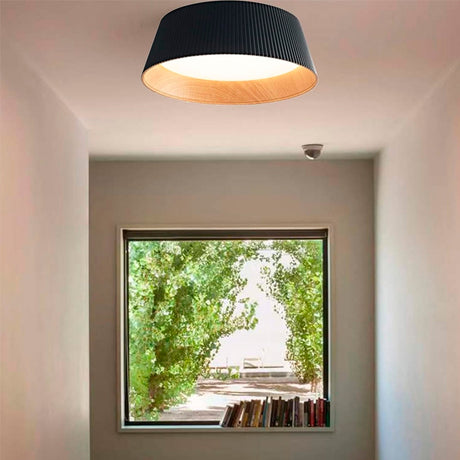 LÁMPARA DE TECHO DEVORA LED BLACK AND WOOD 36W + CONTROL REMOTO