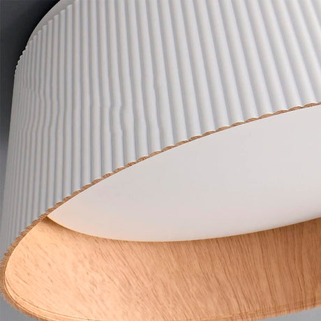 LÁMPARA DE TECHO DEVORA LED WHITE AND WOOD 36W + CONTROL REMOTO