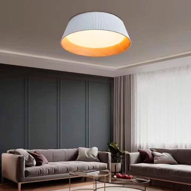 LÁMPARA DE TECHO DEVORA LED WHITE AND WOOD 36W + CONTROL REMOTO