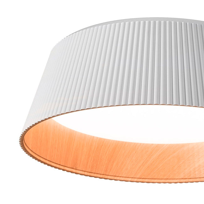 LÁMPARA DE TECHO DEVORA LED WHITE AND WOOD 36W + CONTROL REMOTO