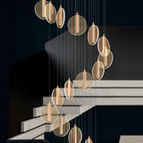 LÁMPARA COLGANTE CASCADA SOLARIS GOLD LED