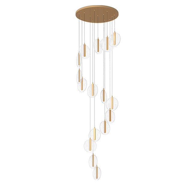 LÁMPARA COLGANTE CASCADA SOLARIS GOLD LED