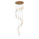 LÁMPARA COLGANTE CASCADA SOLARIS GOLD LED