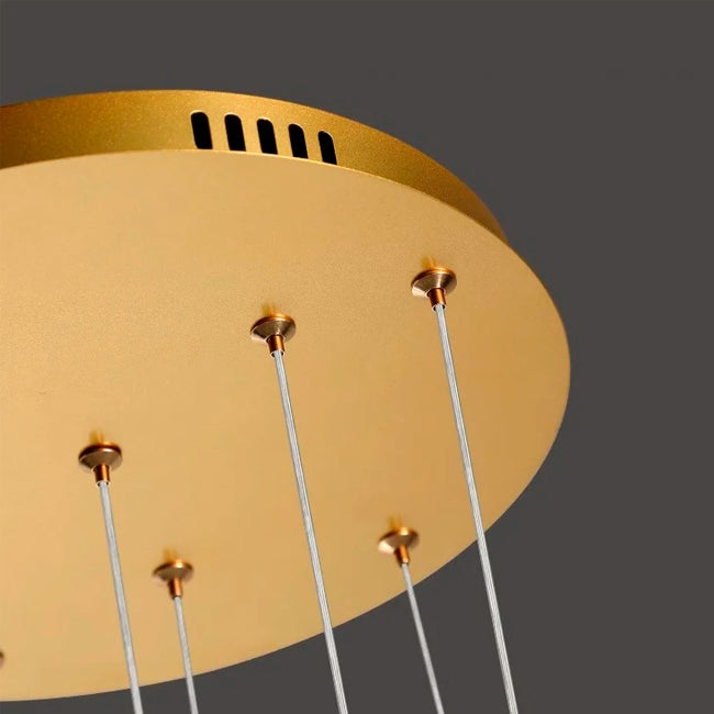 LÁMPARA COLGANTE RAINFALL BLOCKS LUX GOLD LED
