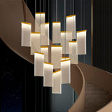 LÁMPARA COLGANTE RAINFALL BLOCKS LUX GOLD LED