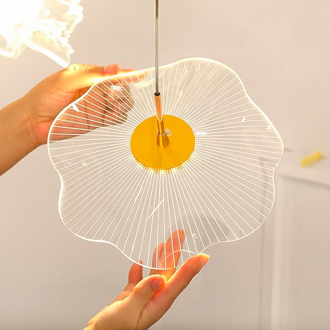 LÁMPARA COLGANTE DESTELLO FLORAL GOLD LED
