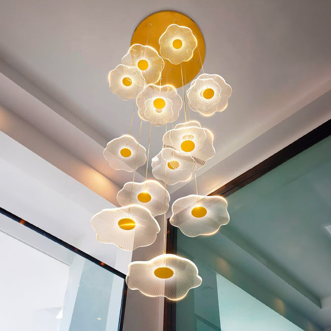 LÁMPARA COLGANTE DESTELLO FLORAL GOLD LED