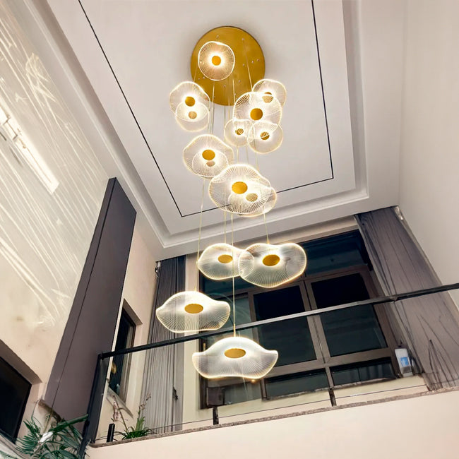LÁMPARA COLGANTE DESTELLO FLORAL GOLD LED