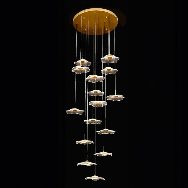 LÁMPARA COLGANTE DESTELLO FLORAL GOLD LED