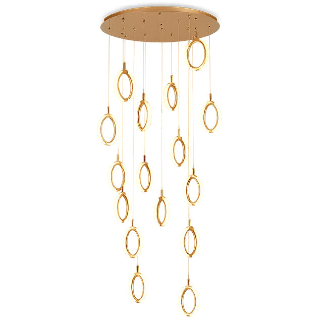 LÁMPARA COLGANTE RAINFALL ODALIS GOLD LED