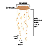 LÁMPARA COLGANTE RAINFALL ODALIS GOLD LED
