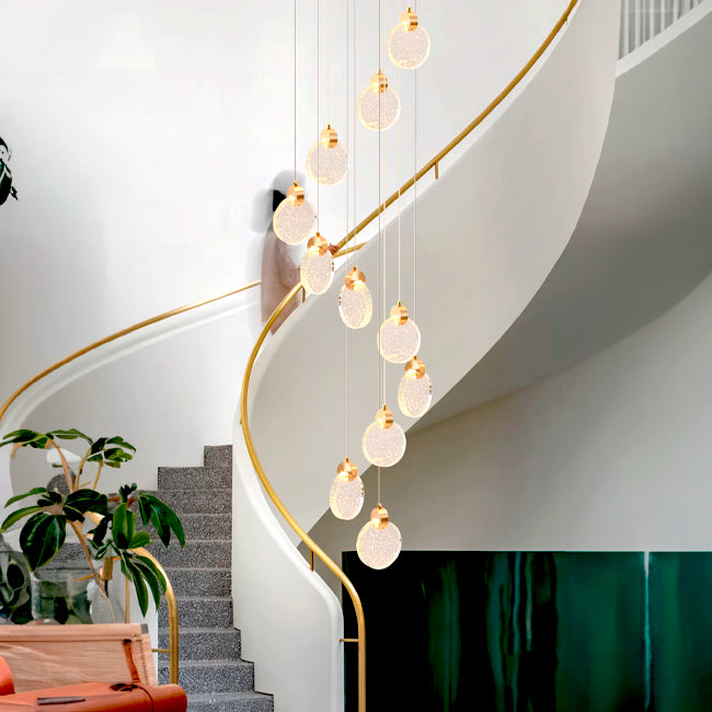 LÁMPARA COLGANTE RAINFALL ZARIEL GOLD LED
