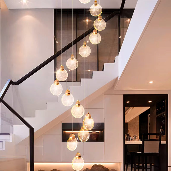 LÁMPARA COLGANTE RAINFALL ZARIEL GOLD LED