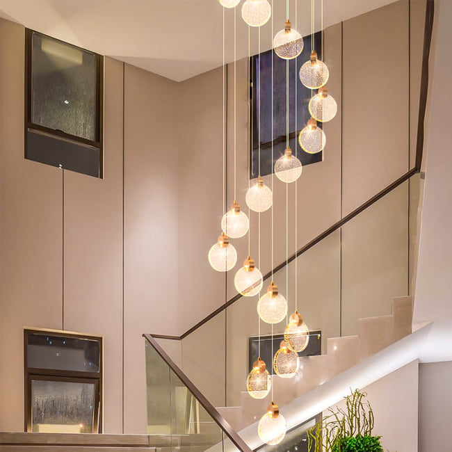 LÁMPARA COLGANTE RAINFALL ZARIEL GOLD LED