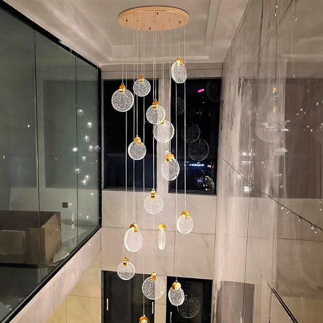 LÁMPARA COLGANTE RAINFALL ZARIEL GOLD LED