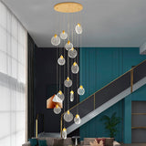 LÁMPARA COLGANTE RAINFALL ZARIEL GOLD LED