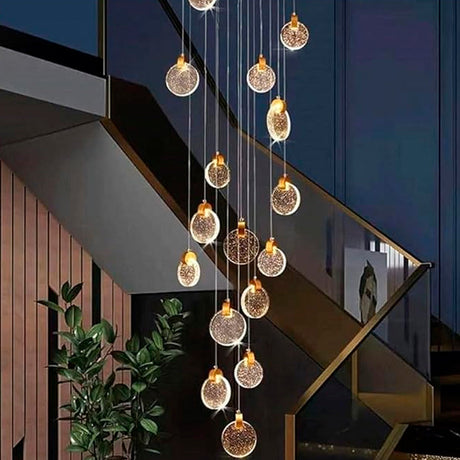 LÁMPARA COLGANTE RAINFALL ZARIEL GOLD LED