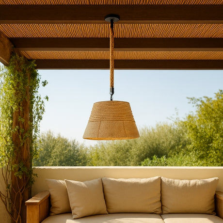 LÁMPARA COLGANTE ARTESANAL DANIA LED ECOLAMPS + FOCO LED ÁMBAR 4W LUZ CÁLIDA