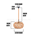 LÁMPARA COLGANTE ARTESANAL FLAVIA LED ECOLAMPS