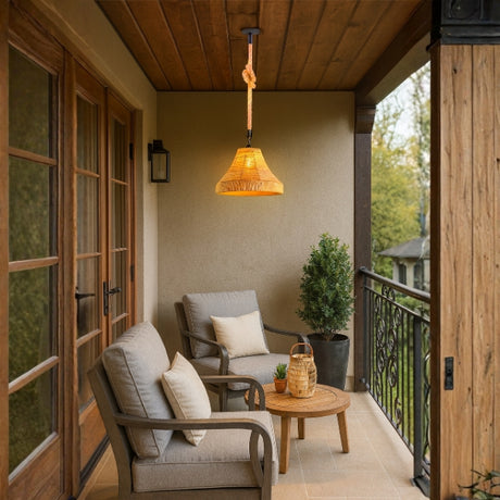 LÁMPARA COLGANTE ARTESANAL FLAVIANA - SIN FOCO