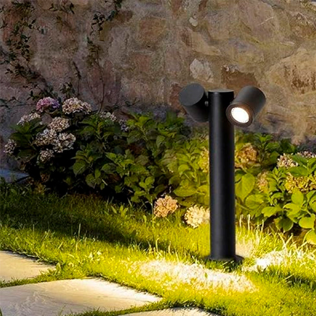 LÁMPARA DE EXTERIOR BOLARDO LED PROFESIONAL AURORA BLACK - 60CM ALT