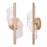 LÁMPARA DE PARED INTERIOR HELIX LINE GOLD LED TRICOLOR