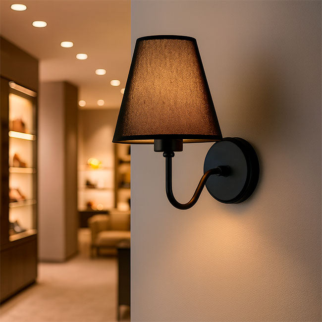 LÁMPARA DE PARED INTERIOR MARINA BLACK LED